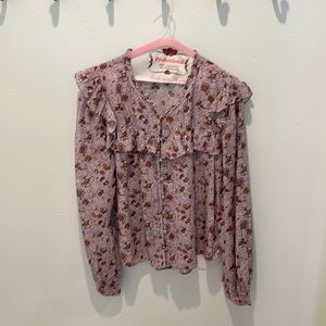 Veronica Beard-VIVECA TOP - LAVENDER MULTI - L